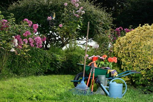 Gardener safety briefing in a residential garden